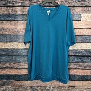 V Neck Blue Tee